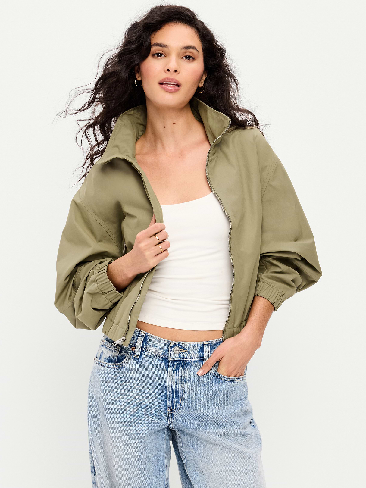 Twill Utility Zip-Front Jacket - Dried Grasses