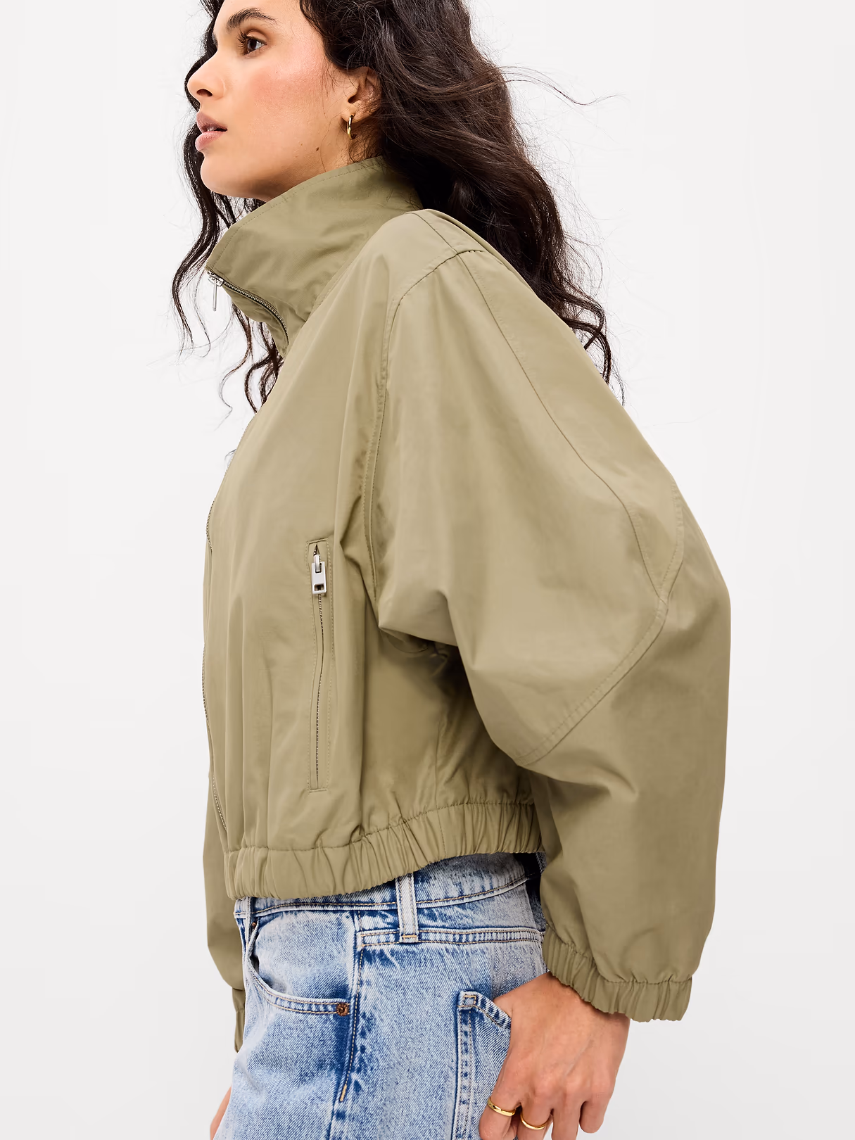 Twill Utility Zip-Front Jacket - Dried Grasses