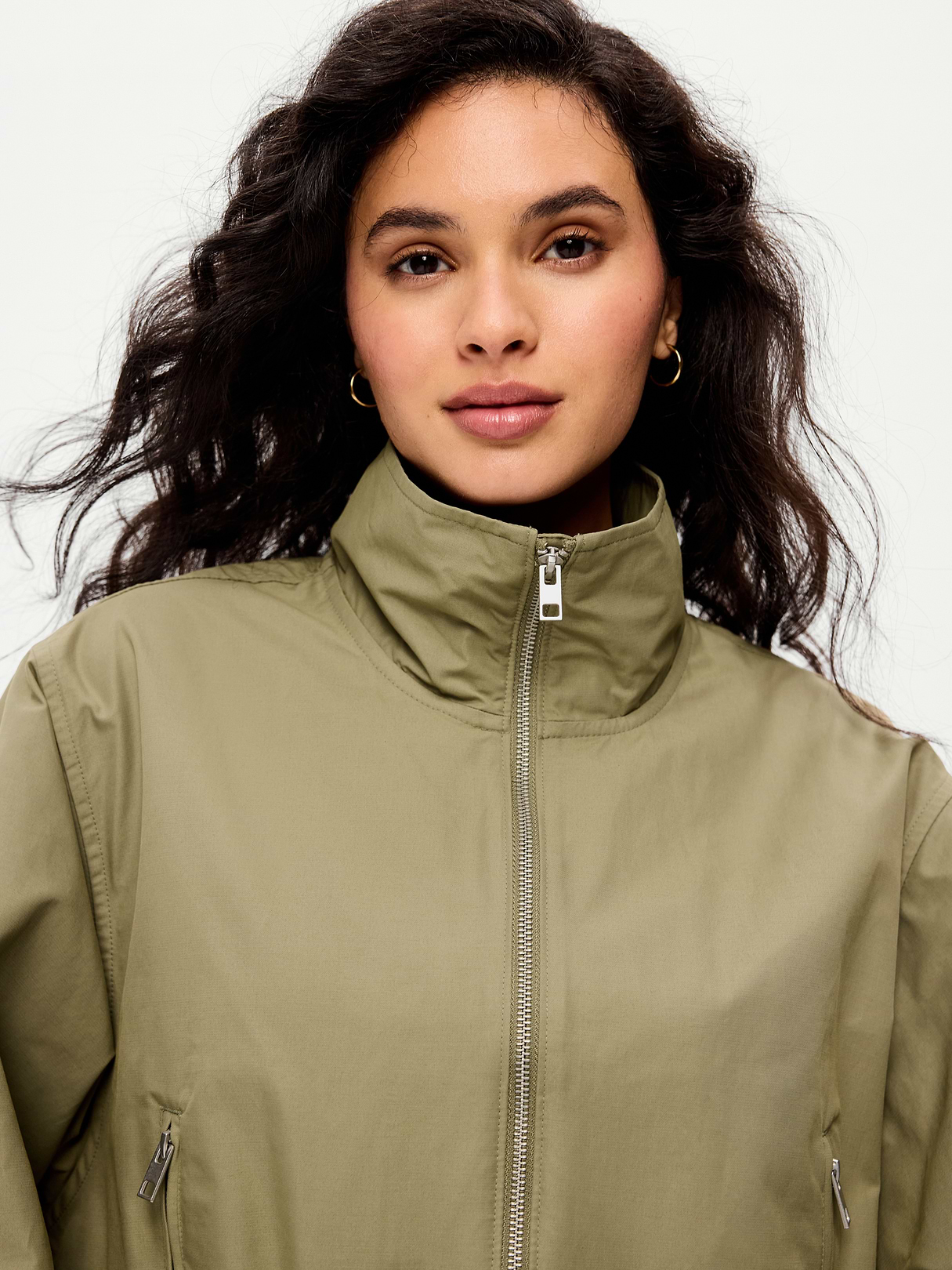 Twill Utility Zip-Front Jacket - Dried Grasses