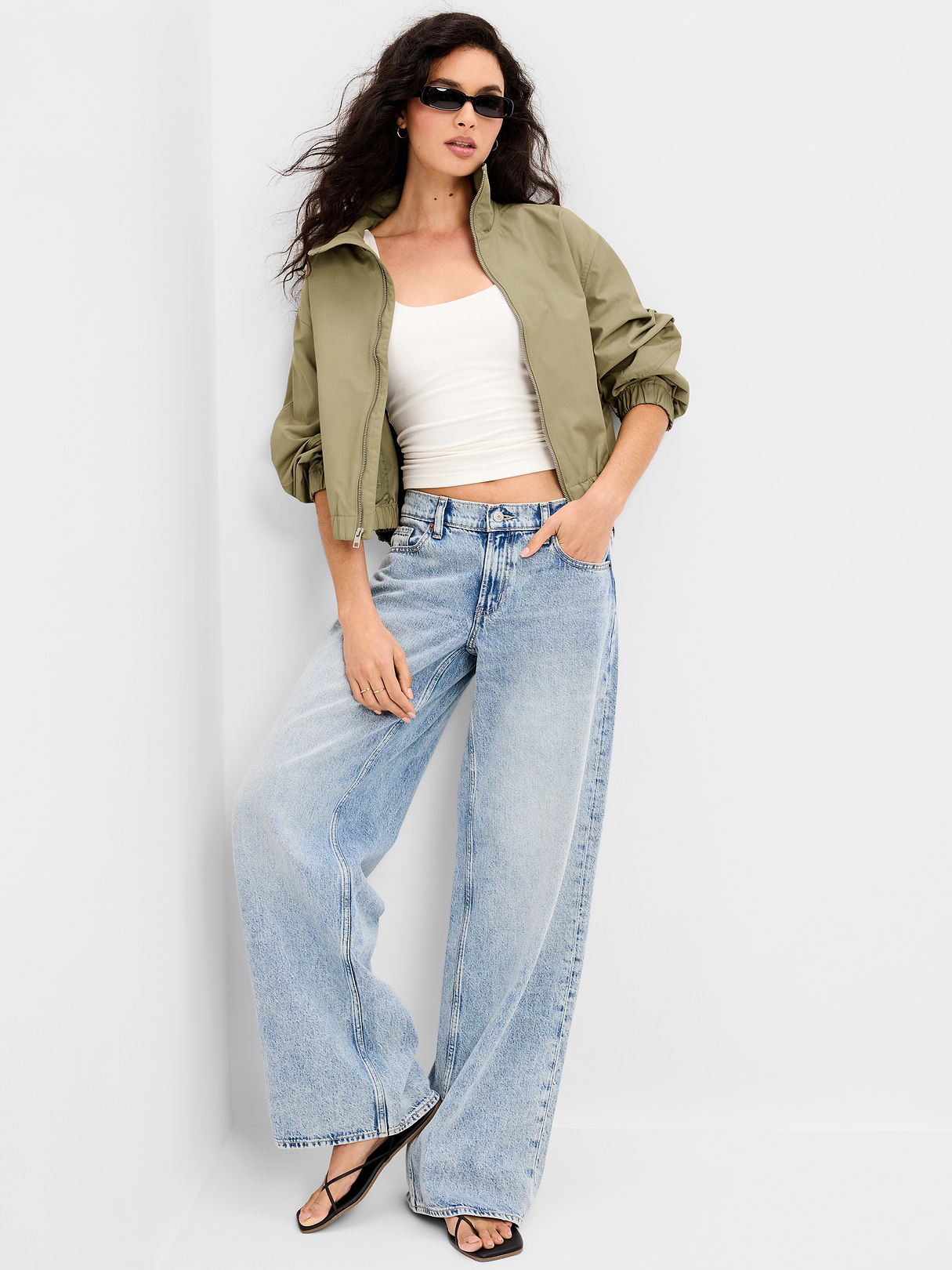 Twill Utility Zip-Front Jacket - Dried Grasses