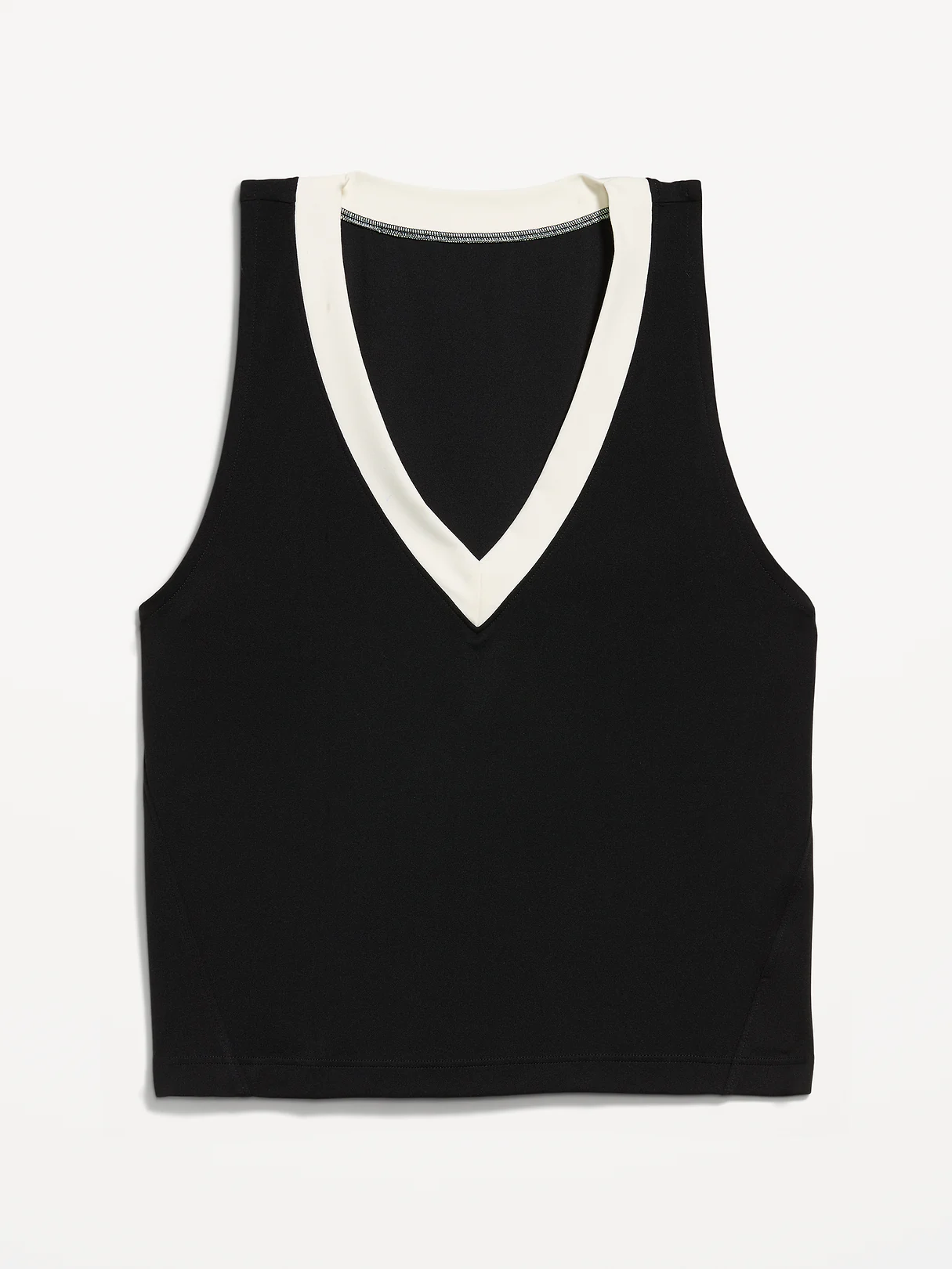 StudioSmooth Cropped Tennis Tank Top - Black Jack