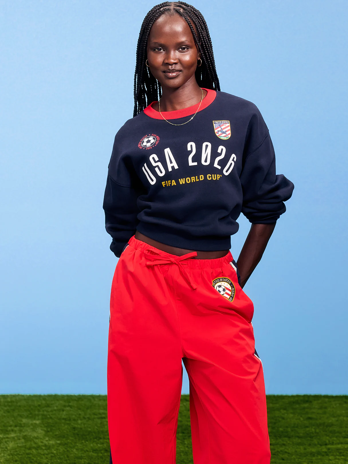 FIFA World Cup 26™ Brazil Oversized Graphic Sweatshirt for Women - Navy