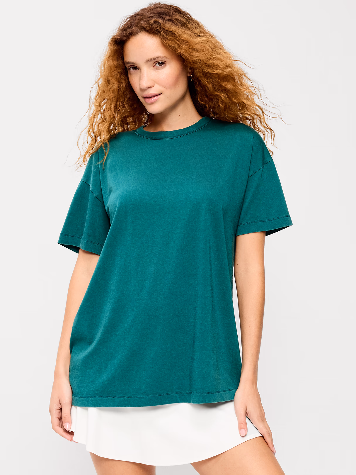Oversized EveryWear Tunic T-Shirt - Deep Lagoon