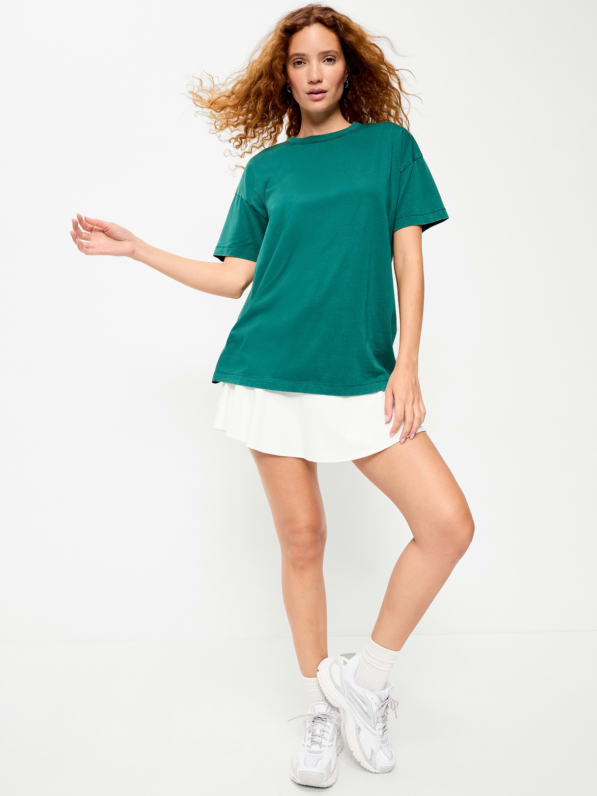 Oversized EveryWear Tunic T-Shirt - Deep Lagoon