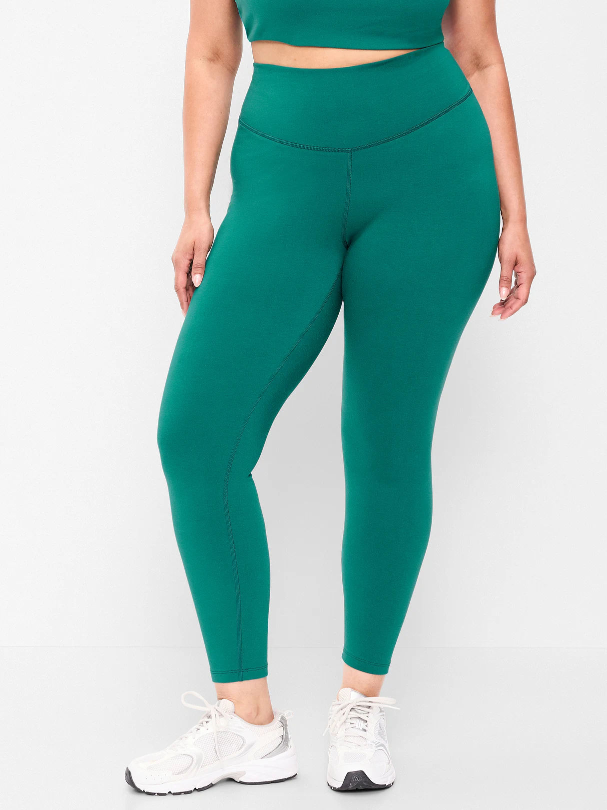 High-Waisted PowerChill 7/8 Cotton Leggings - Deep Lagoon