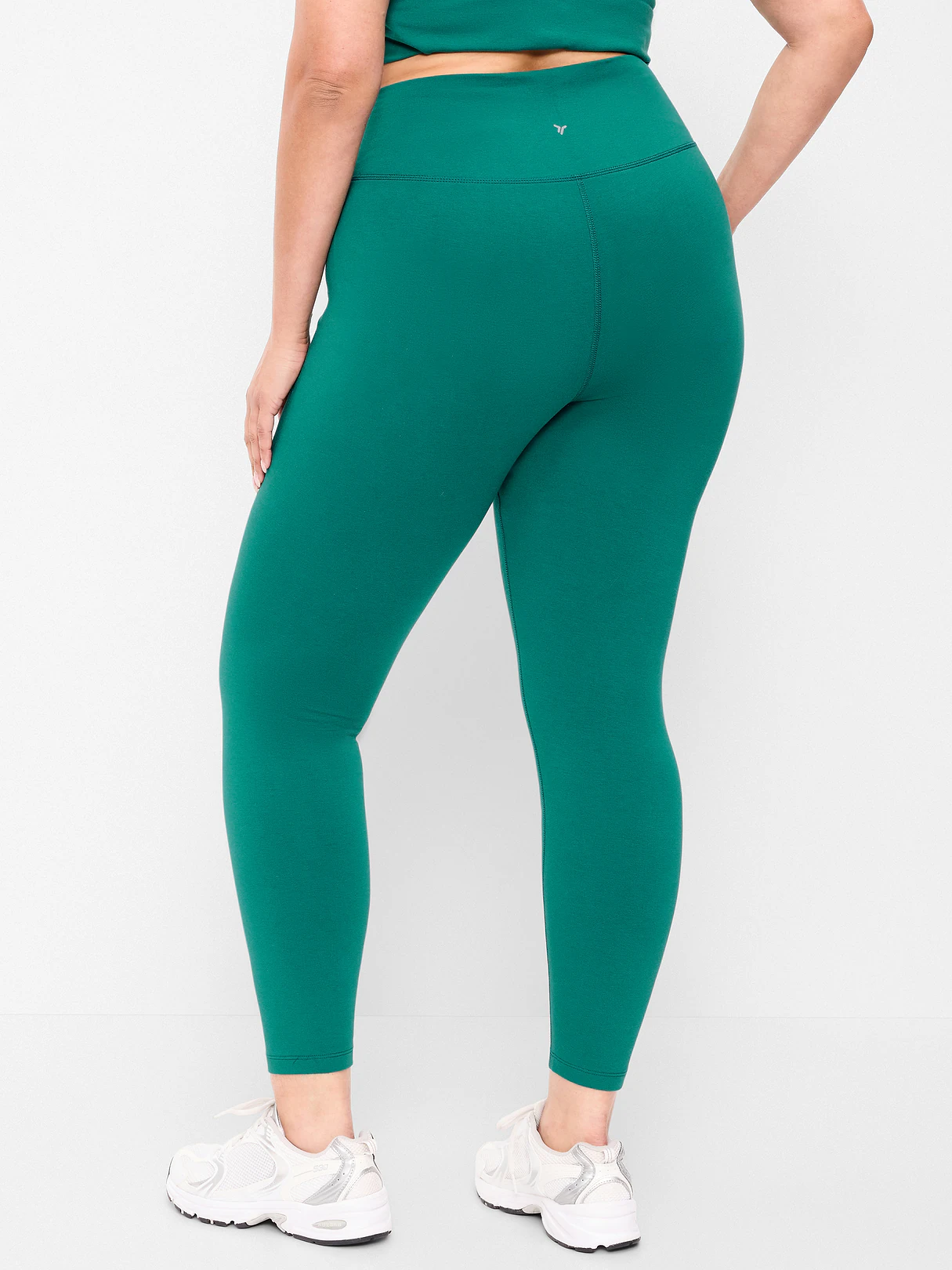 High-Waisted PowerChill 7/8 Cotton Leggings - Deep Lagoon