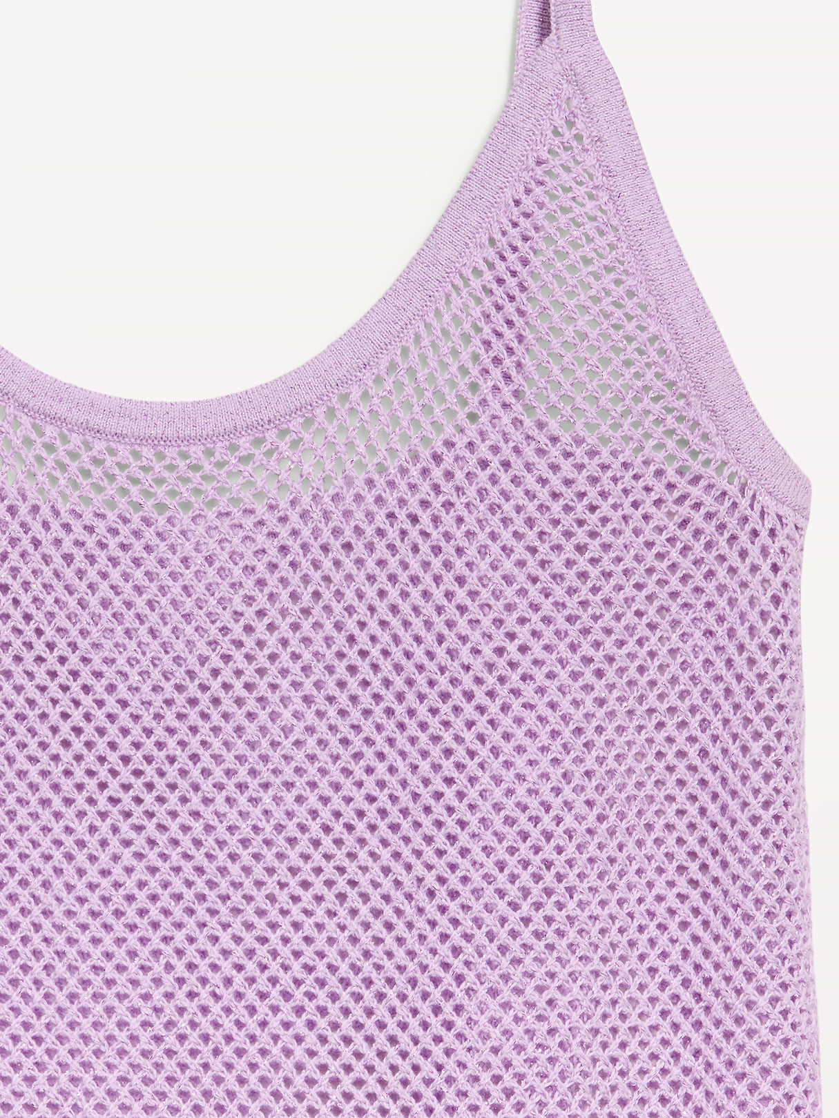 Metallic Peplum Tank Top - Fresh Lilac