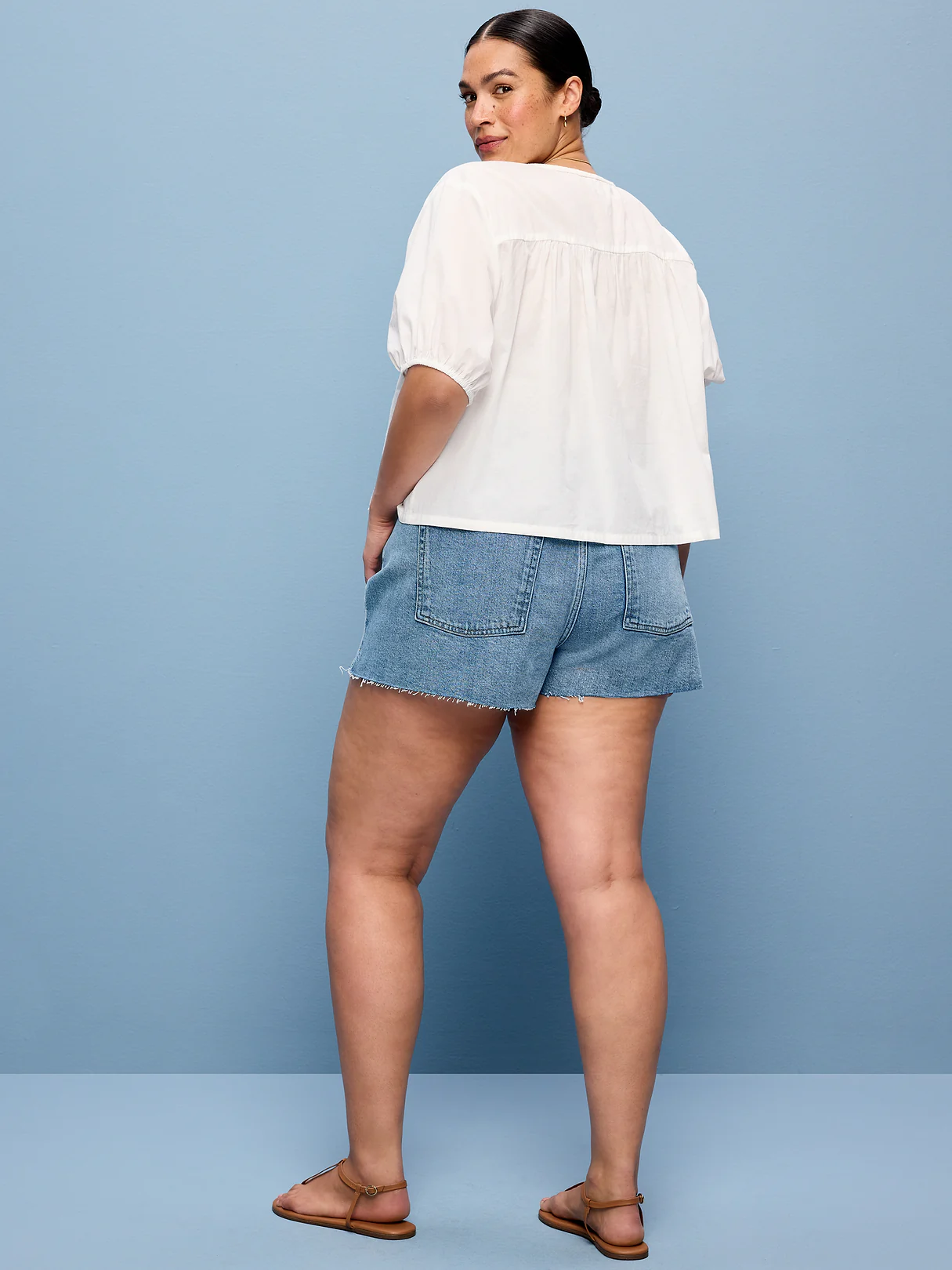 Extra High-Waisted Denim Micro Short -- 2.5-inch inseam - Layne