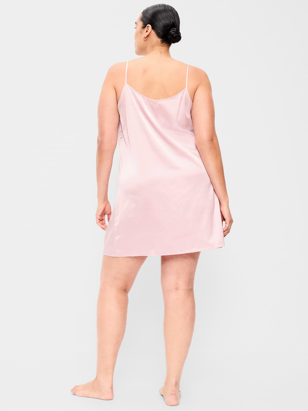 Satin Lace-Trim Sleep Dress - Fairytale Rose