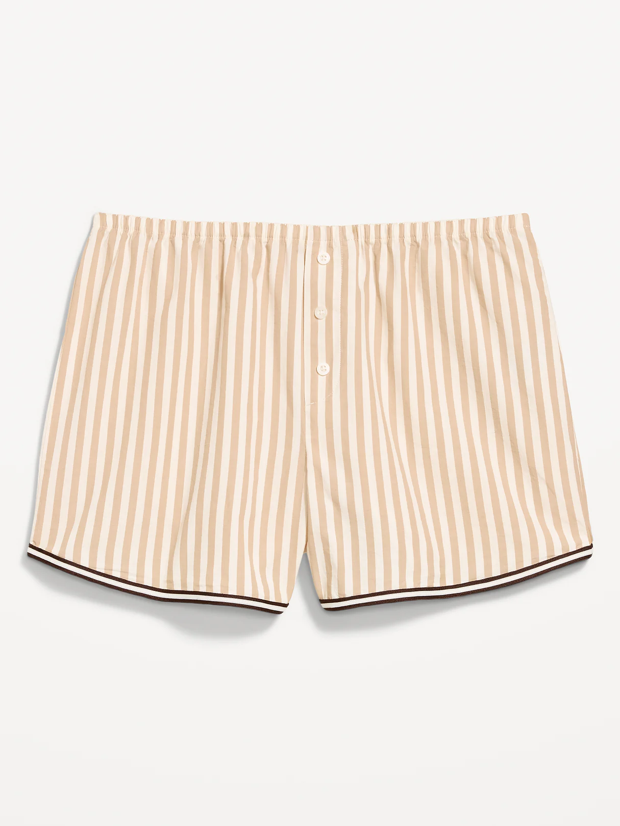 Classic Poplin Boxer Pajama Shorts - Neutral Stripe