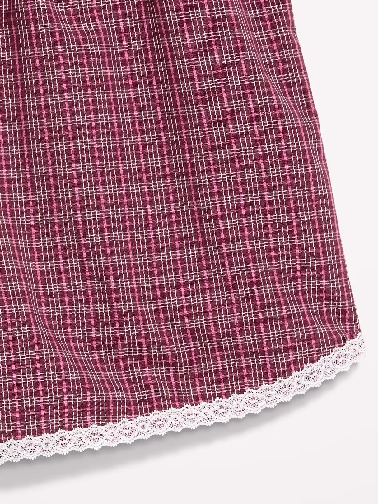 Classic Poplin Boxer Pajama Shorts - Dark Red Plaid