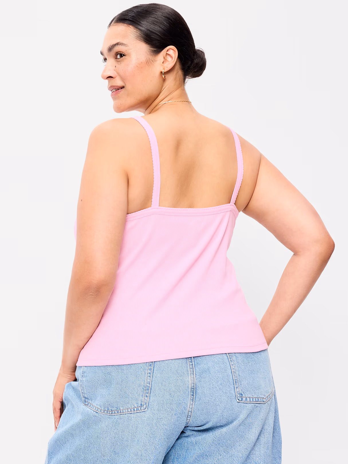 Button-Front Cami Tank Top - Bergamot