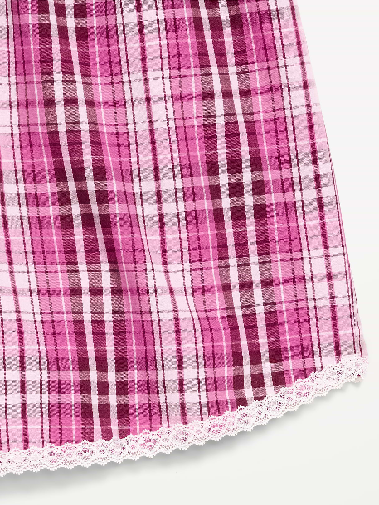 Classic Poplin Boxer Pajama Shorts - Pink Plaid