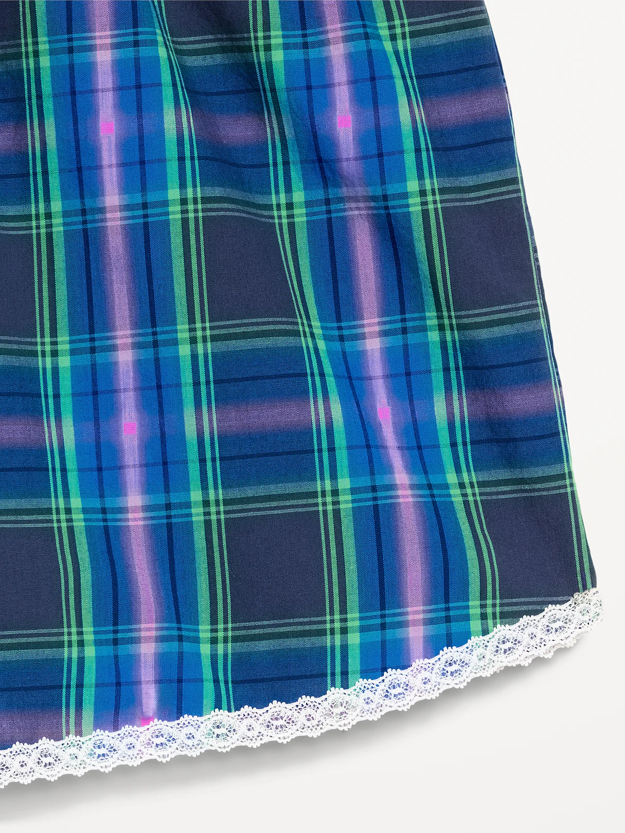 Classic Poplin Boxer Pajama Shorts - Large Blue Plaid