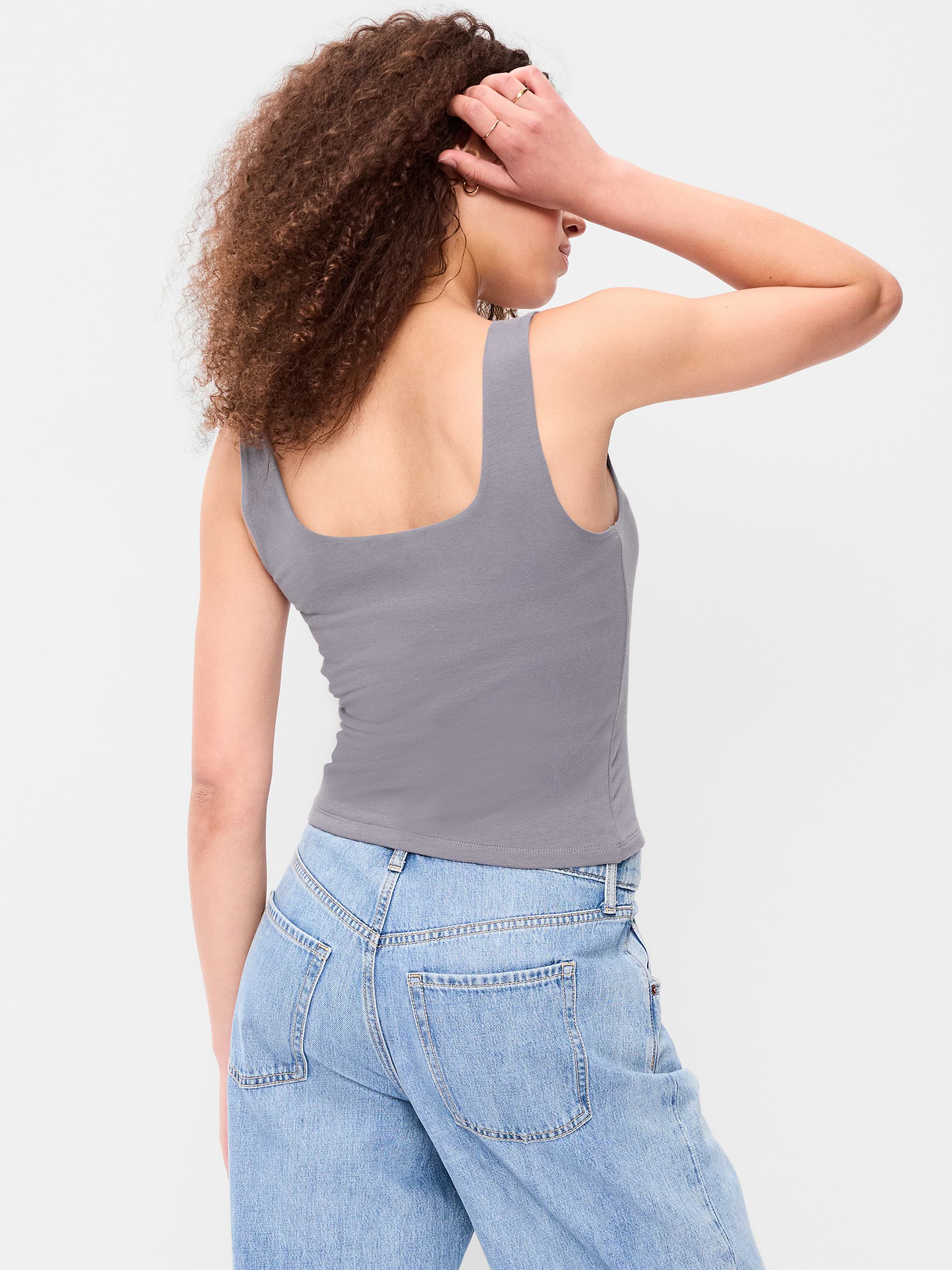 Hug Double-Layer Scoop-Neck Tank Top - Shooting Star