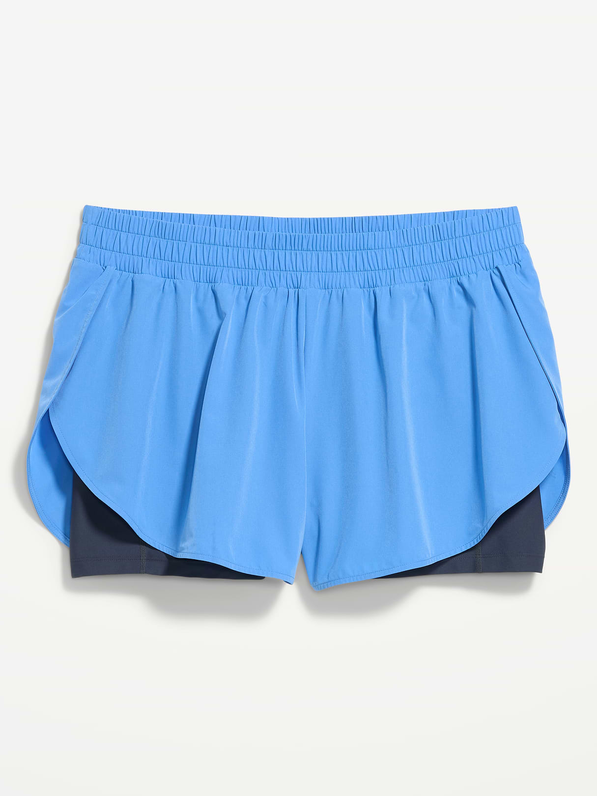 High-Waisted StretchTech 2-In-1 Run Shorts - Cloisonne
