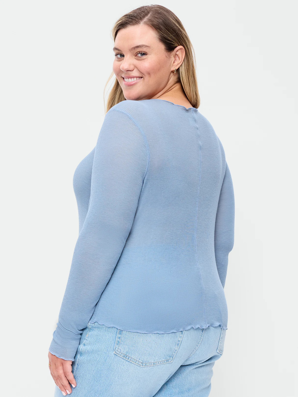 Lettuce-Edge Tissue T-Shirt - Naturalist Blue