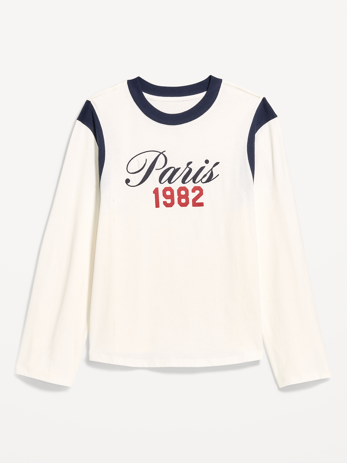 EveryWear Long-Sleeve Graphic T-Shirt - Sea Salt