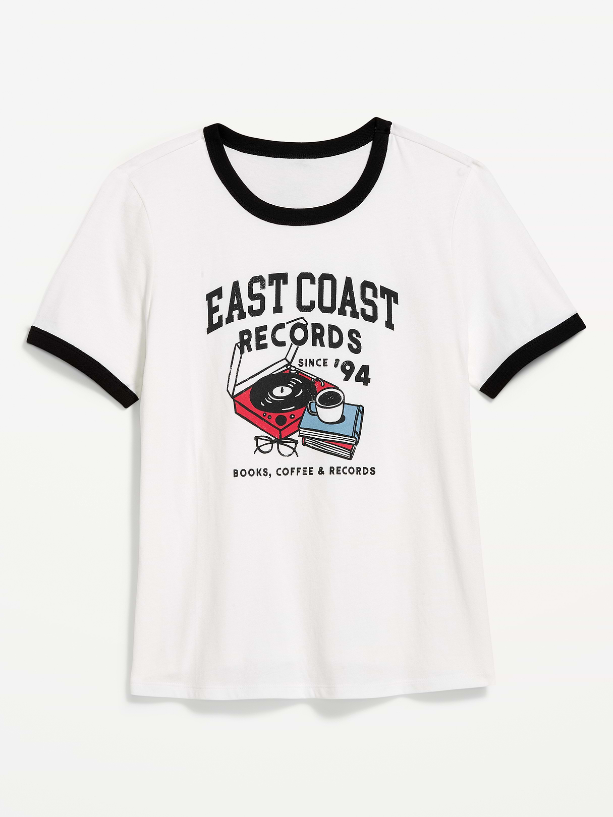 EveryWear Crew-Neck Graphic T-Shirt - White Lilies