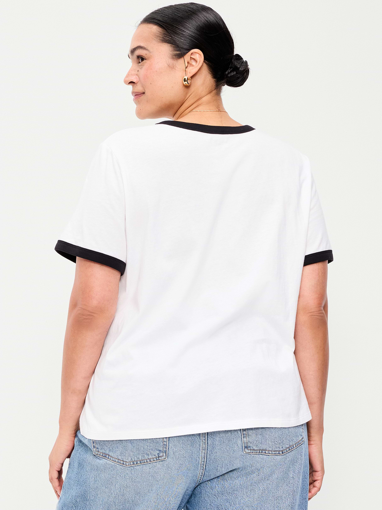 EveryWear Crew-Neck Graphic T-Shirt - White Lilies