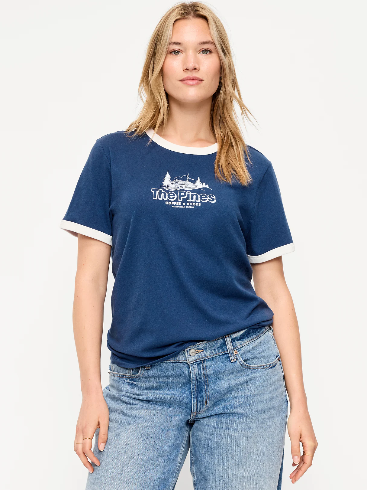 EveryWear Crew-Neck Graphic T-Shirt - Ahoy Navy