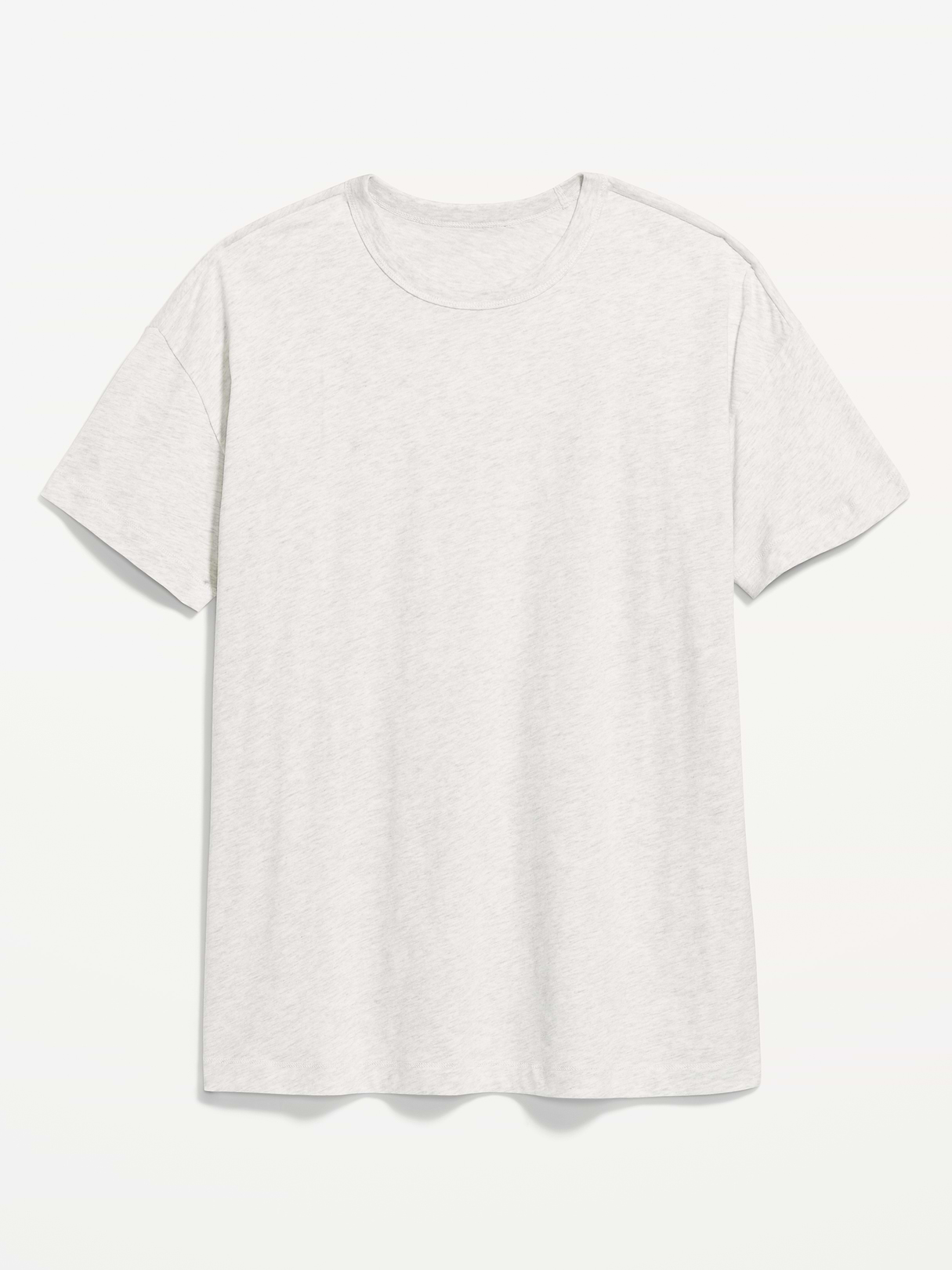 Oversized EveryWear Tunic T-Shirt - Faux-Heather Gray