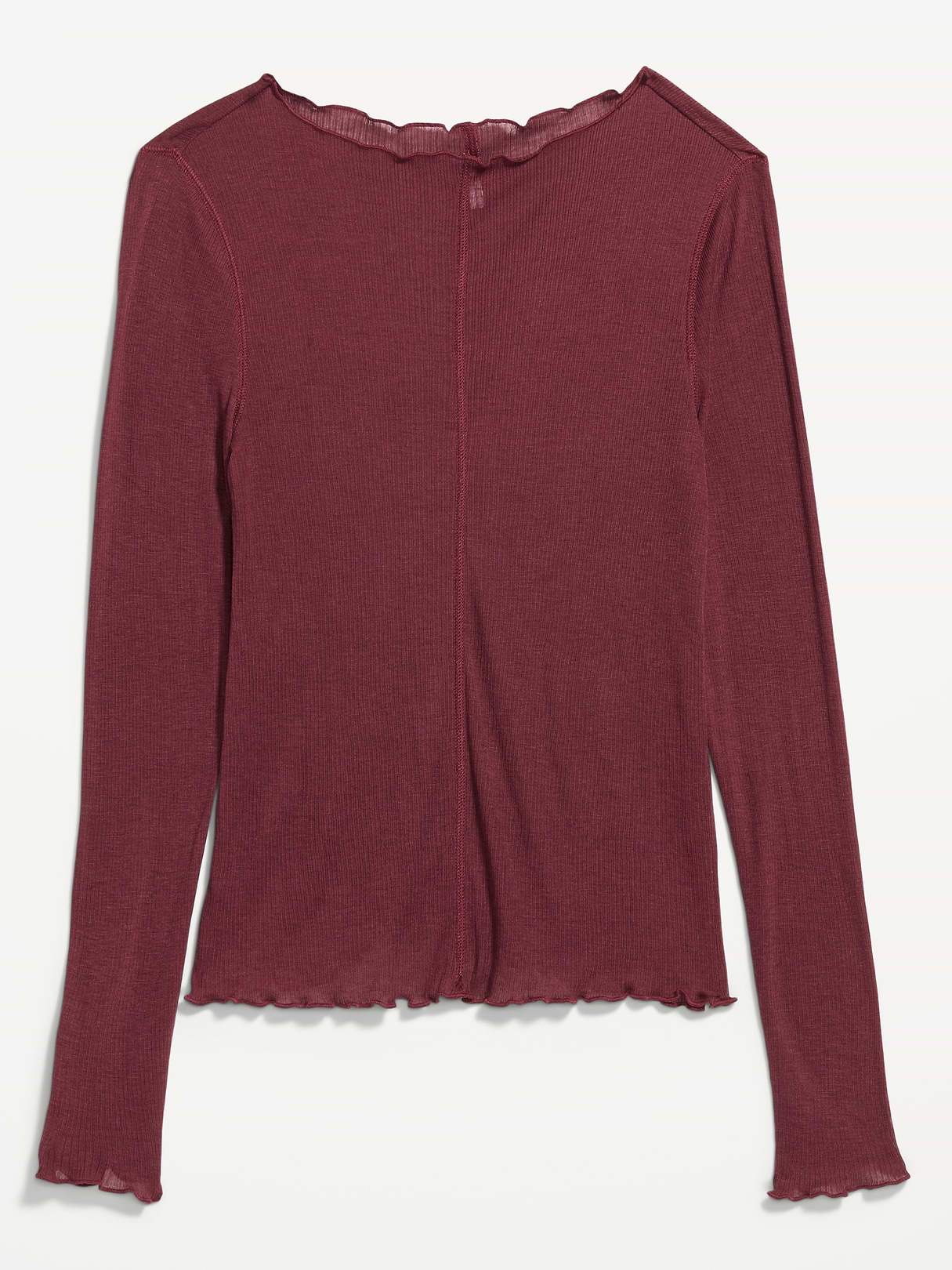Lettuce-Edge Tissue T-Shirt - Red Lacquer