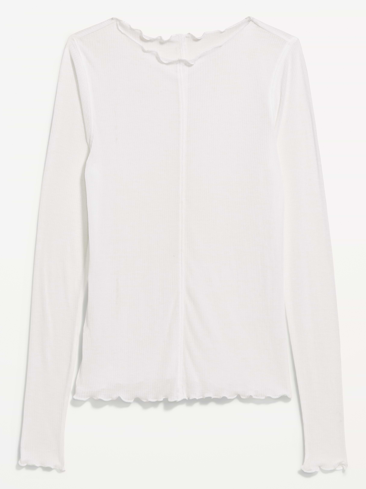 Lettuce-Edge Tissue T-Shirt - White Lilies