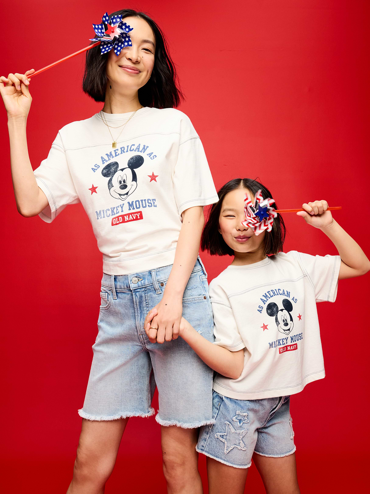 Old Navy x Disney Mickey Mouse Football-Style T-Shirt for Women - Sea Salt