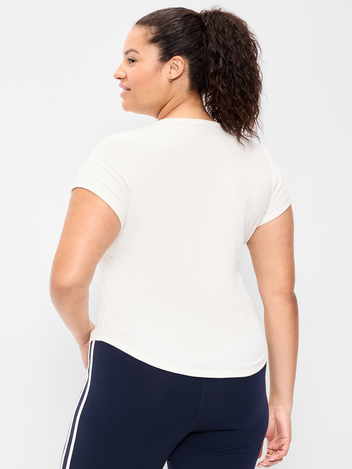 CloudLite Crew-Neck Ribbed T-Shirt - Magnolia