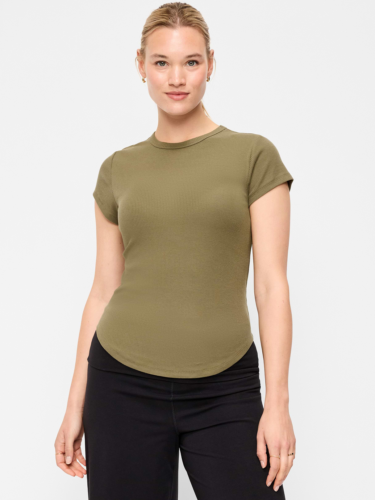 CloudLite Crew-Neck Ribbed T-Shirt - Hearthwood