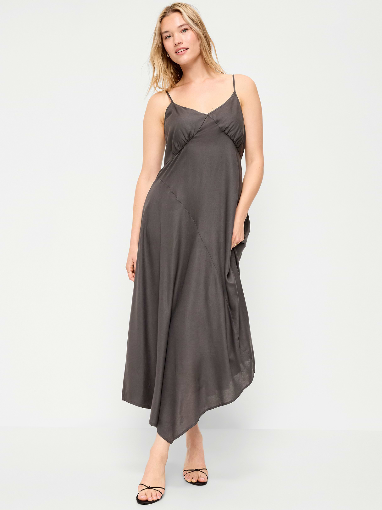 Fit & Flare Tie-Back Asymmetrical Midi Dress - Ash Gordon