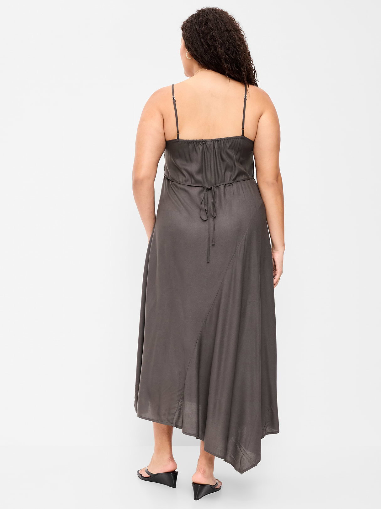 Fit & Flare Tie-Back Asymmetrical Midi Dress - Ash Gordon