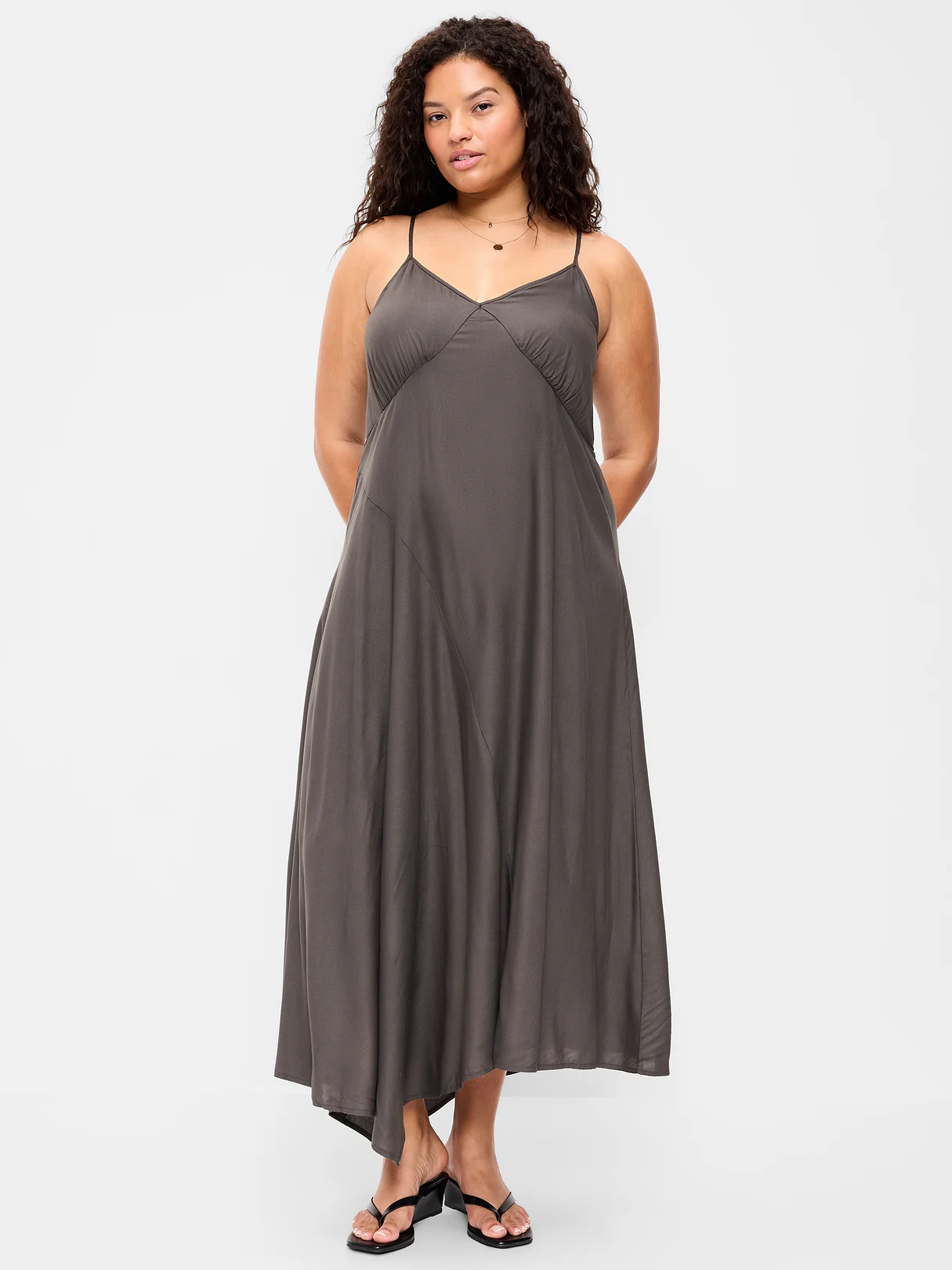Fit & Flare Tie-Back Asymmetrical Midi Dress - Ash Gordon