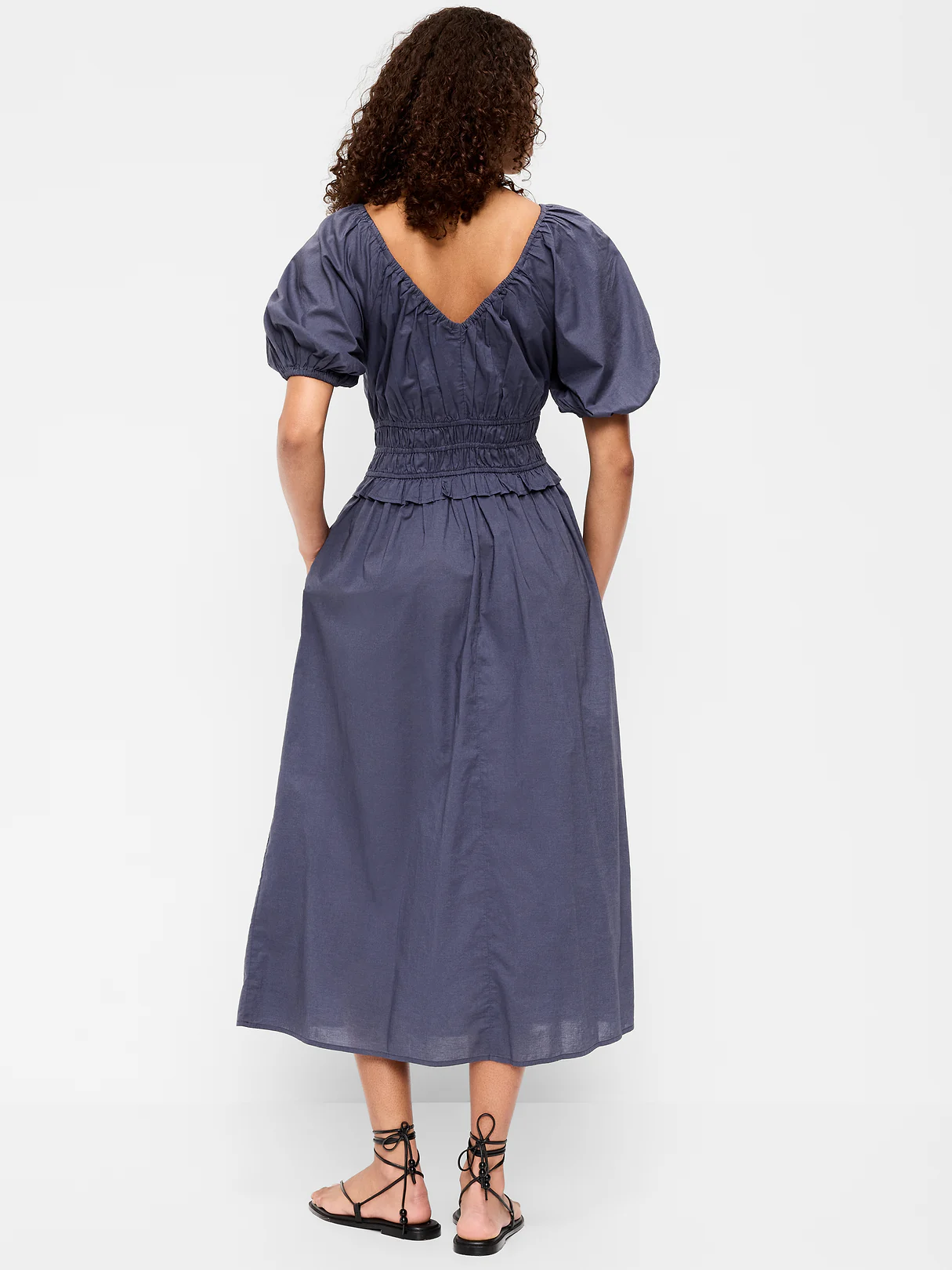 Fit & Flare Prairie Midi Dress - Volcanic Glass
