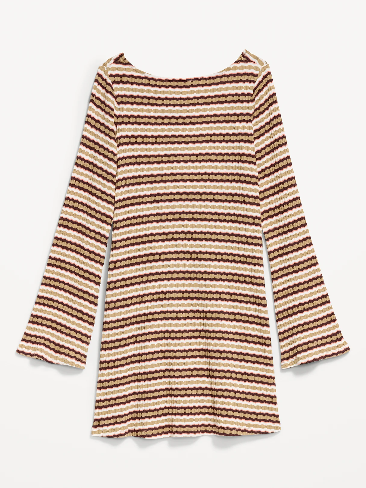 Pointelle Rib-Knit Cover-Up - Sea Salt Stripe