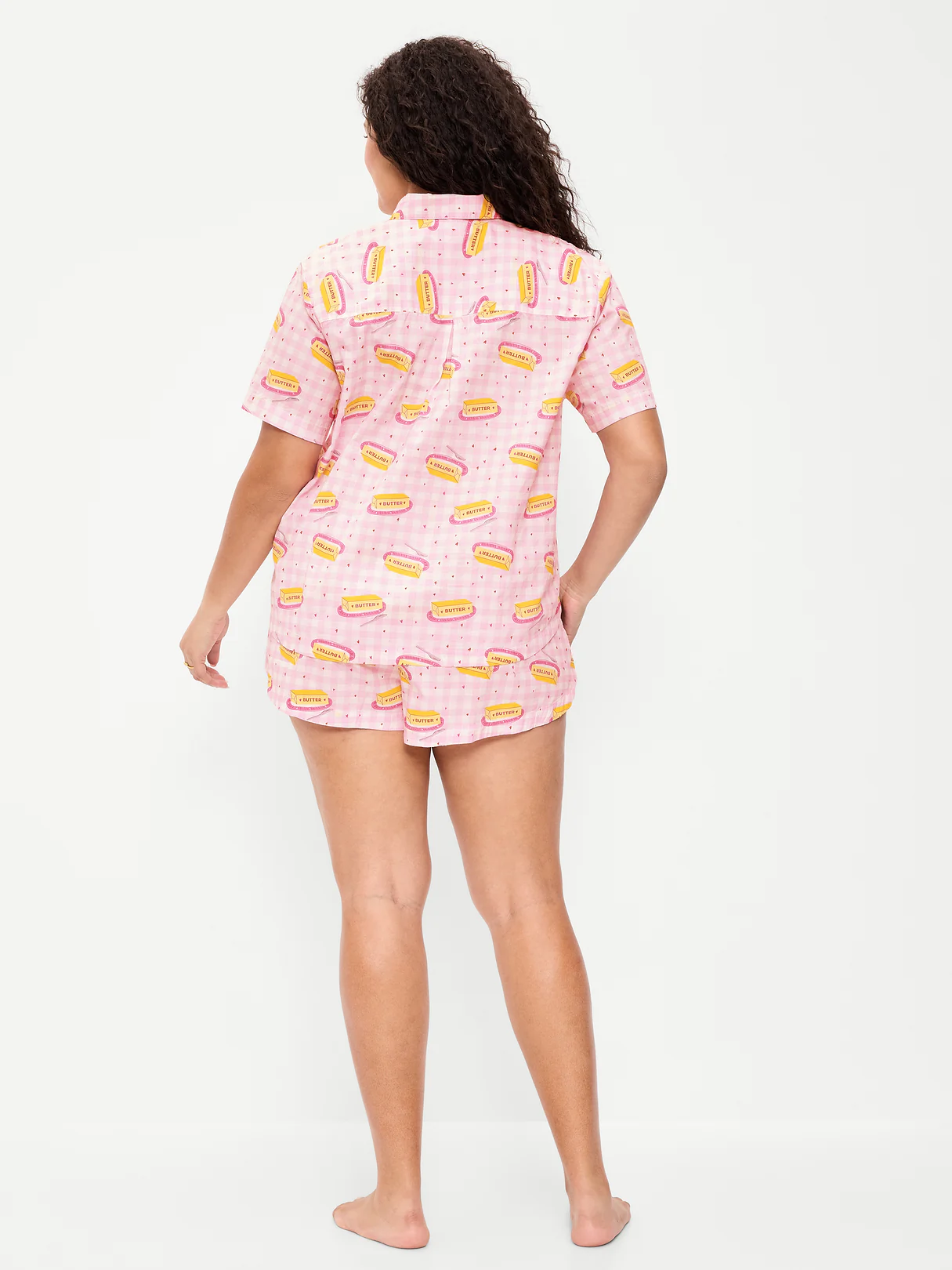 Poplin Pajama Short Set - Sweet Butter