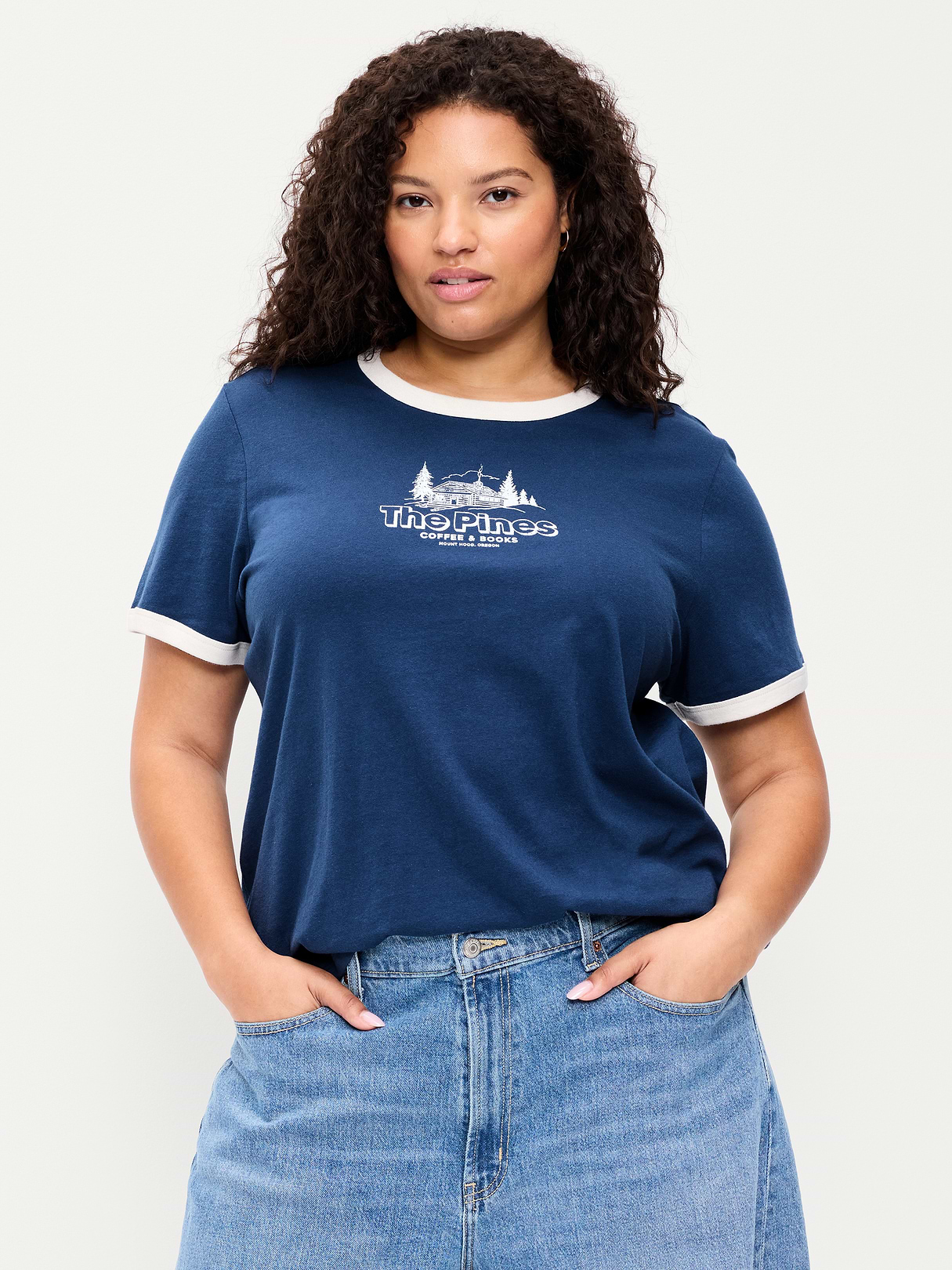 EveryWear Crew-Neck Graphic T-Shirt - Ahoy Navy
