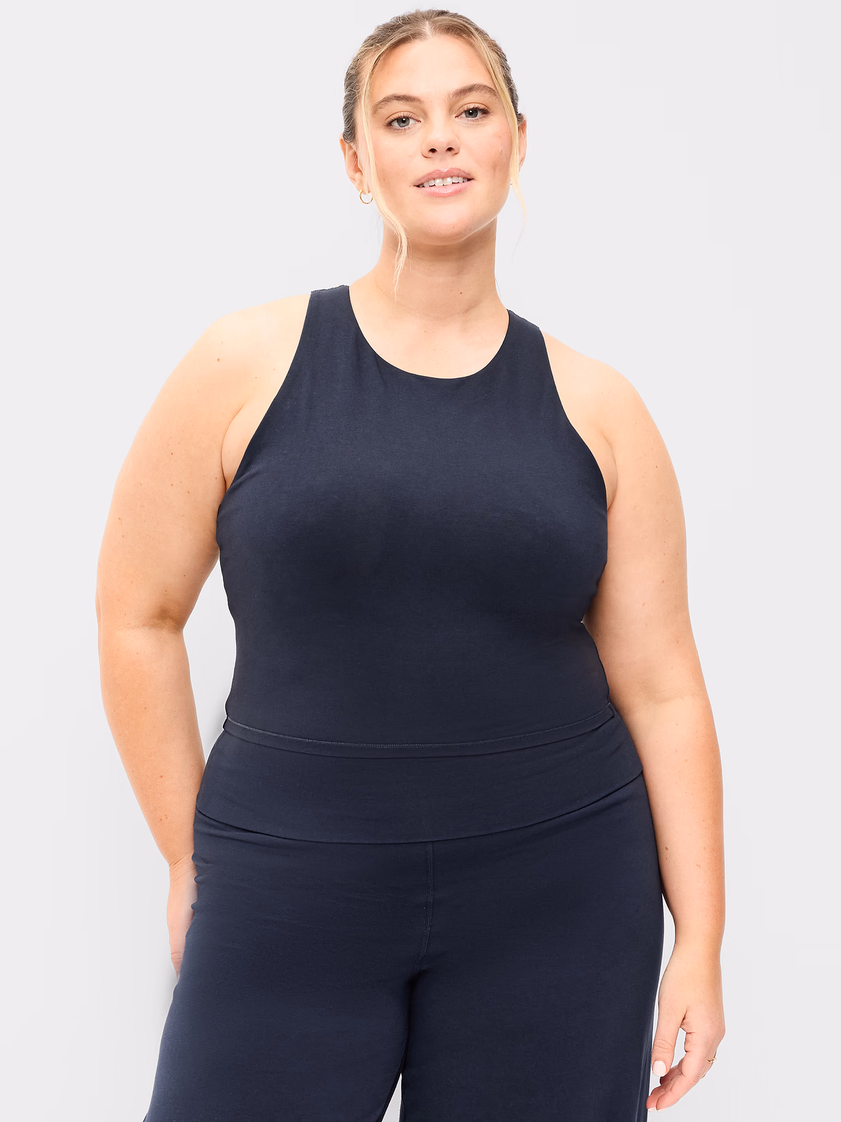 Light Support PowerChill High-Neck Racerback Sports Bra - In the Navy