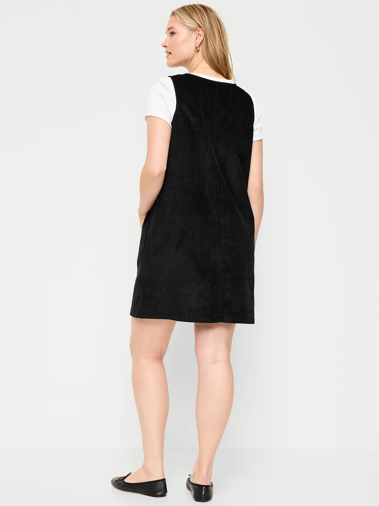 Sleeveless Pinafore Mini Dress - Black Jack