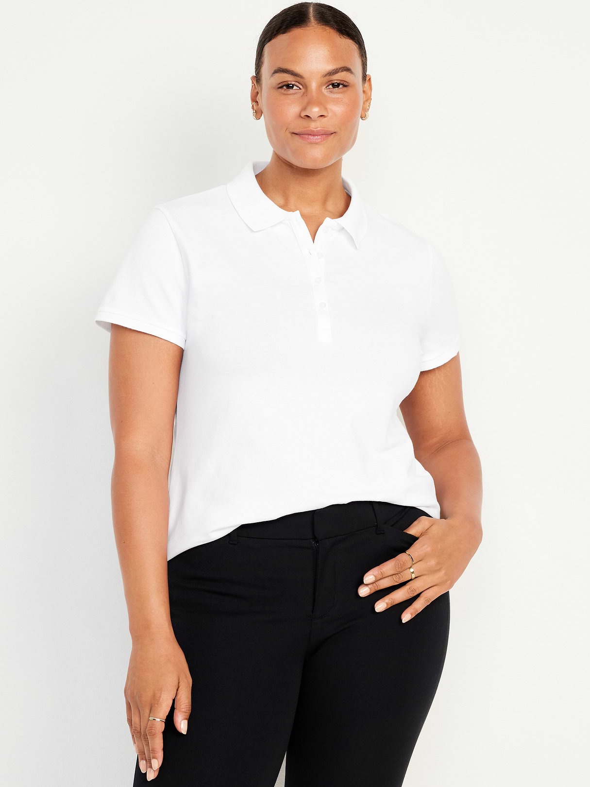 Uniform Pique Polo - Bright White