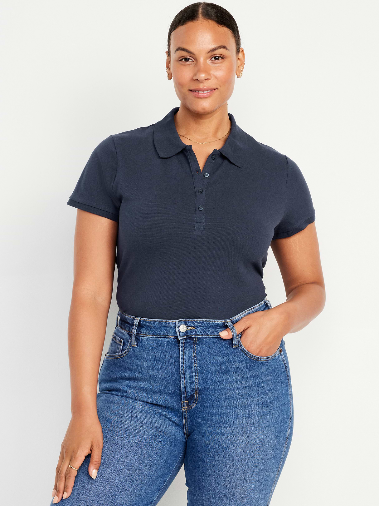 Uniform Pique Polo - Ink Blue