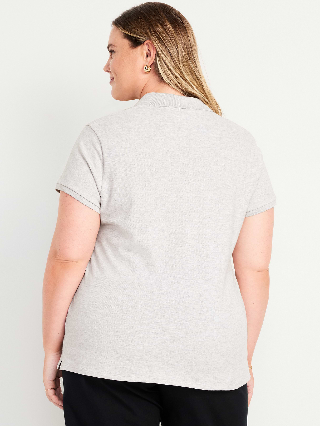 Uniform Pique Polo - Light Heather Gray