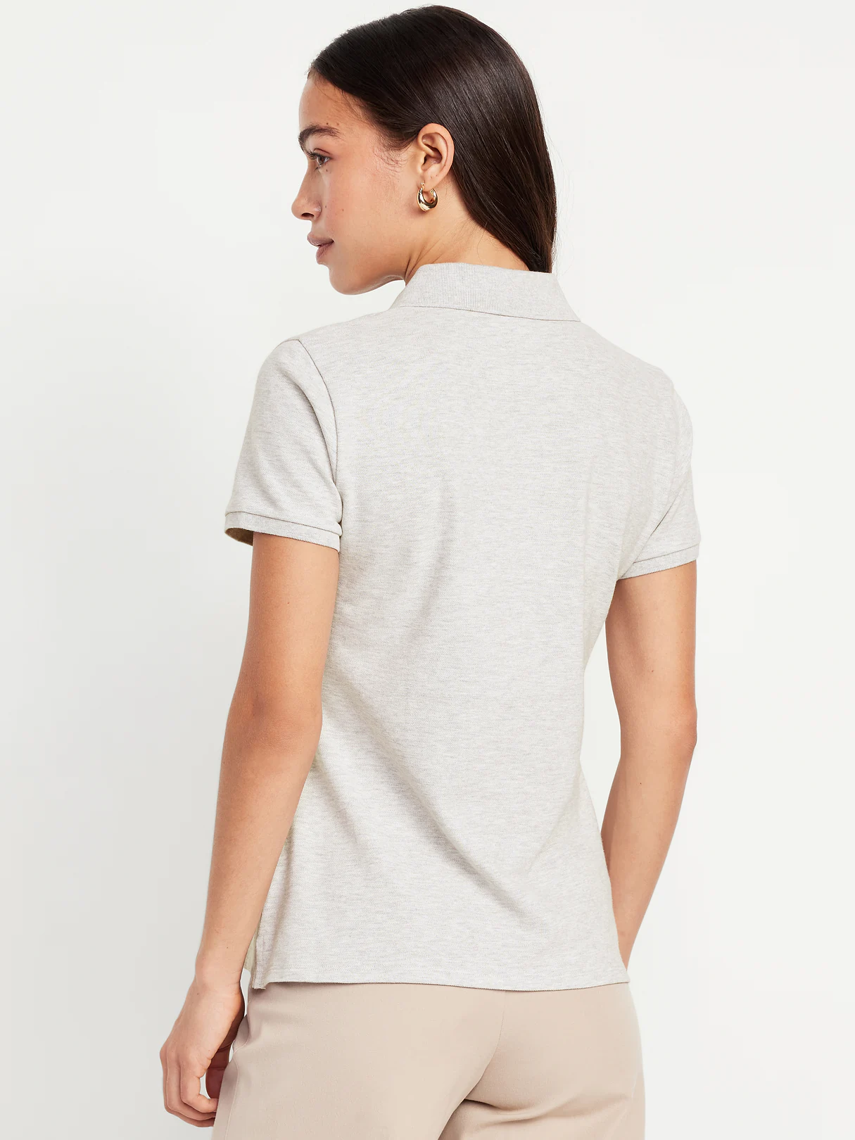 Uniform Pique Polo - Light Heather Gray