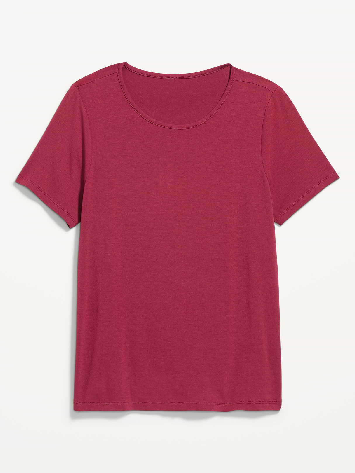 Luxe Crew-Neck T-Shirt - Red Velvet