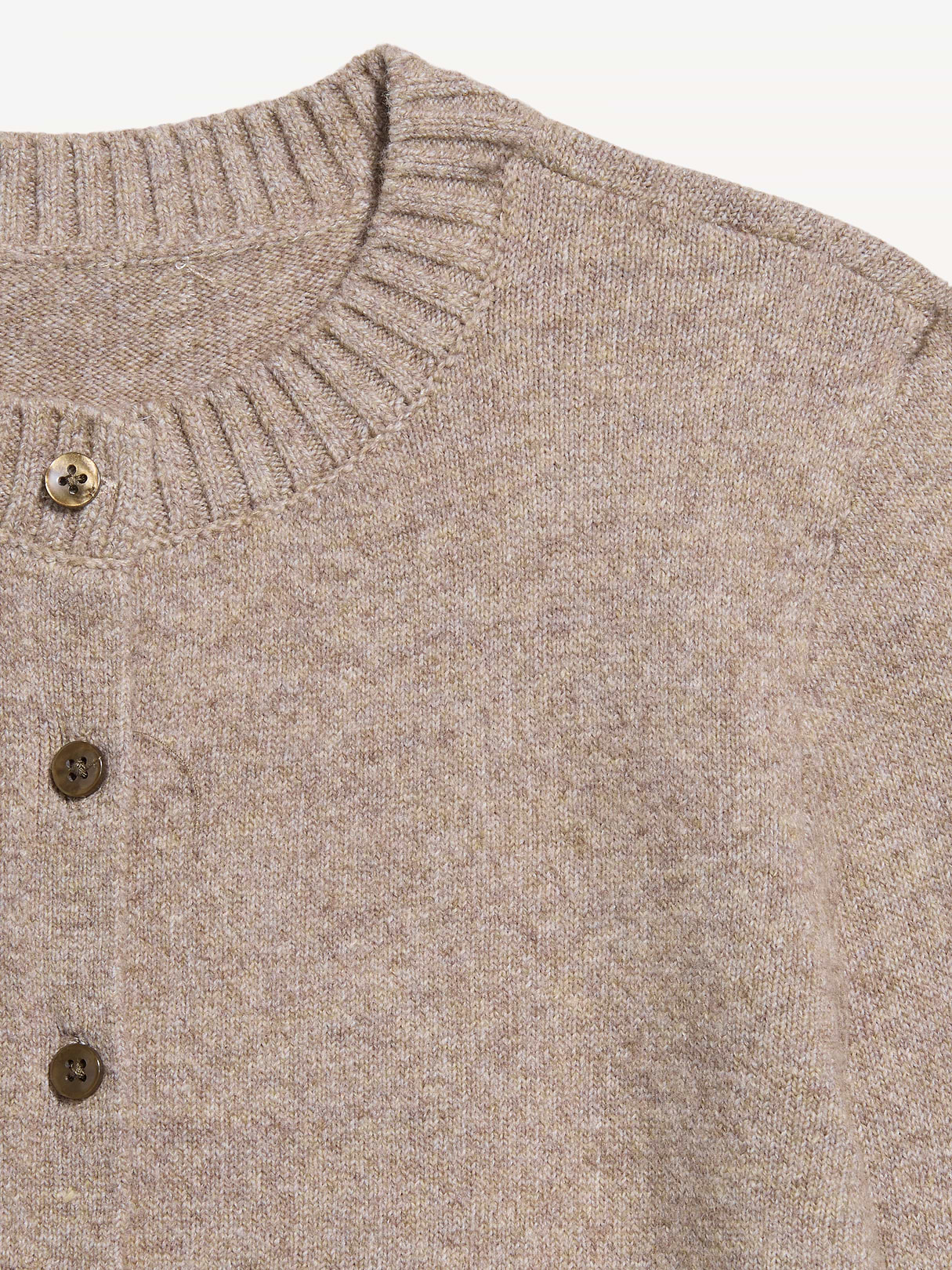 SoSoft Cropped Crew-Neck Cardigan - Mushroom