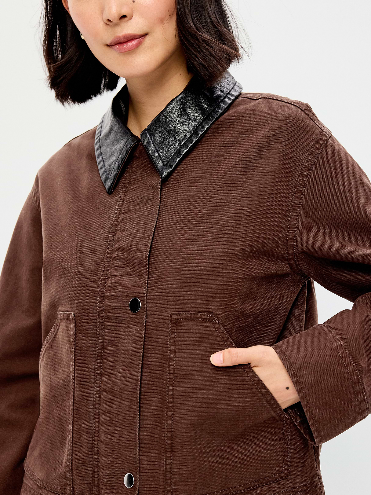 Cropped Barn Jacket - Earthen
