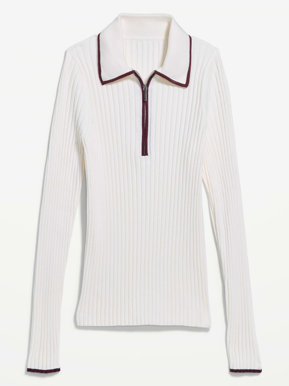 Long-Sleeve Half-Zip Top - Creme De La Creme