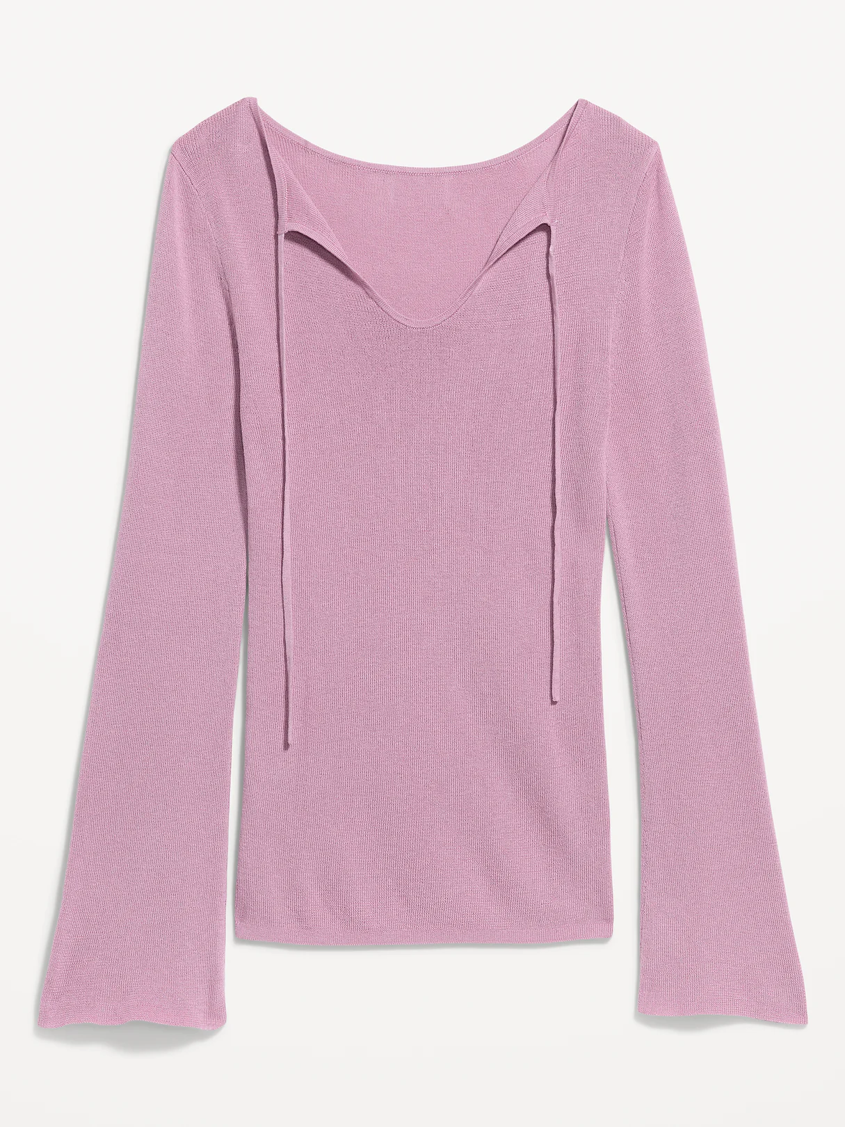 Bell-Sleeve Keyhole Top - Rose Dawn