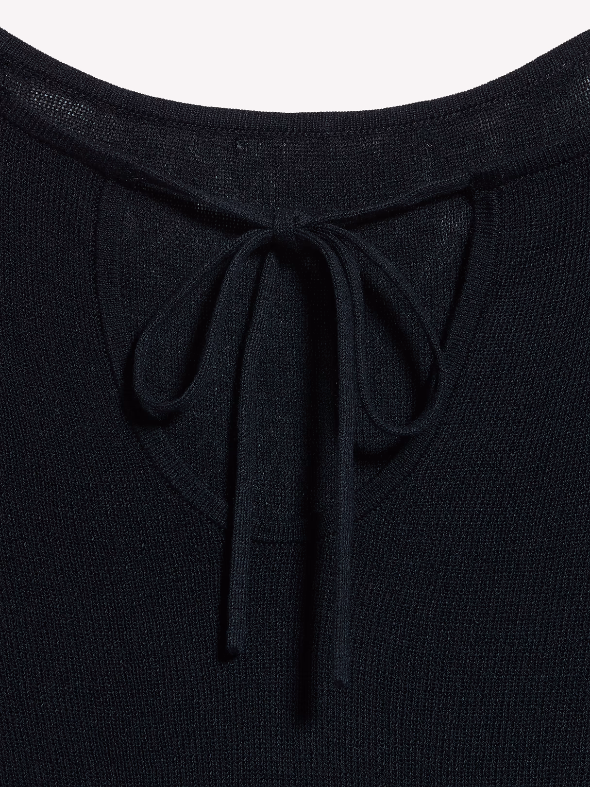 Bell-Sleeve Keyhole Top - Black Jack